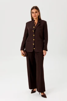 Брючный костюм AmberA Style 2164 двойка -2 шоколад