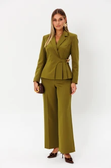 Брючный костюм AmberA Style 2172 двойка оливка