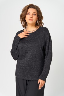 Джемпер (кофта) Bliss 08378 черный, люрекс
