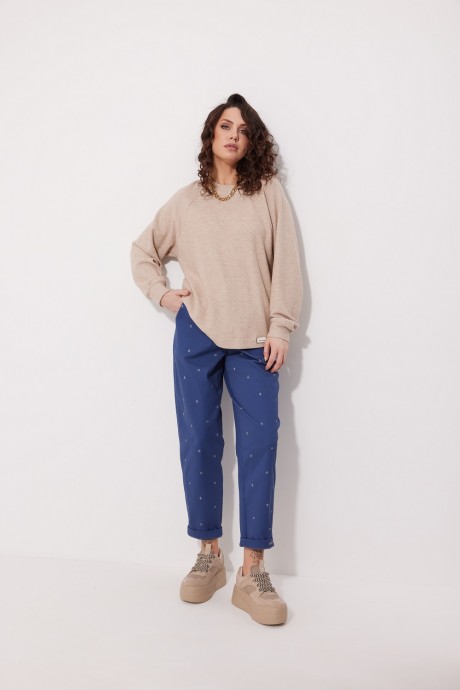 Джемпер (кофта) MG Wear 2249 бежевый размер 42-52 #1