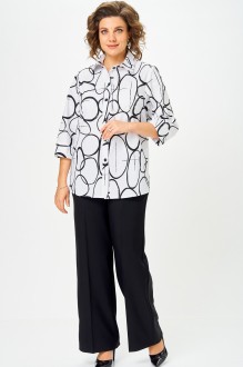 Костюм/комплект БелЭльСтиль 877+601 бело-черный