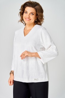 Блузка БелЭльСтиль 880 белый принт