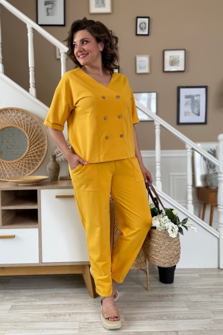 Костюм/комплект Rumoda 2136 двойка горчица размер 48-56 #3