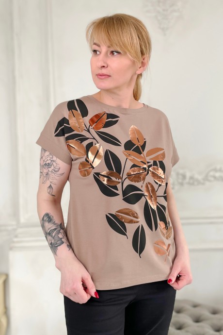 Майка Rumoda 2145 -2 капучино, короткий рукав размер 48 #5