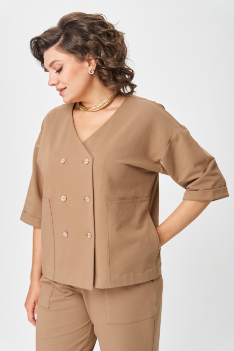 Костюм/комплект Rumoda 2136 двойка капучино размер 48-56 #7