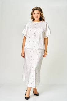 Юбочный костюм Rumoda 2294 двойка молочный