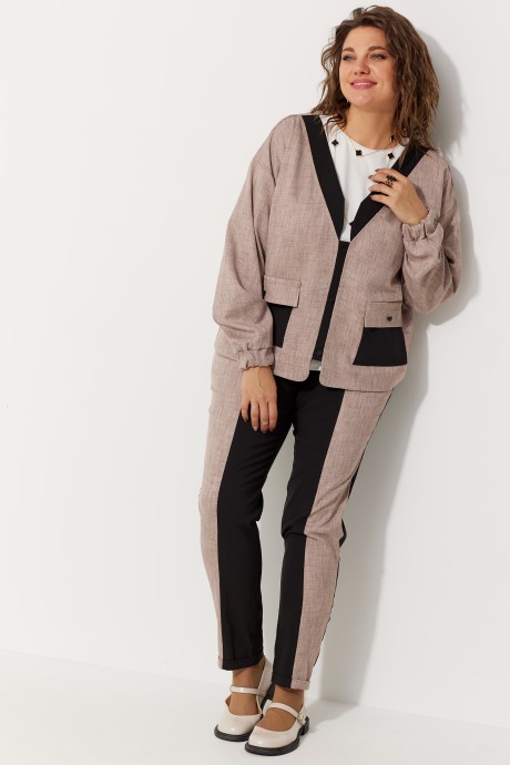 Костюм/комплект BegiModa 3074 черный, розовый размер 48-62 #1