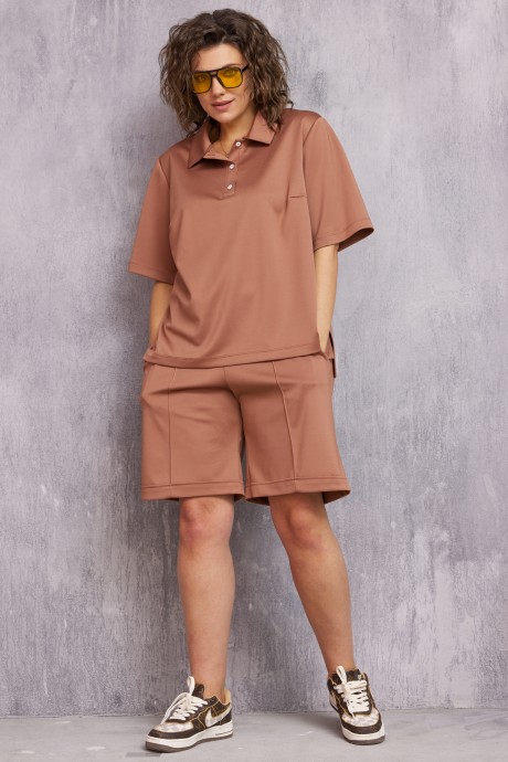 Костюм BegiModa 3092 двойка терракот размер 48-62 #2