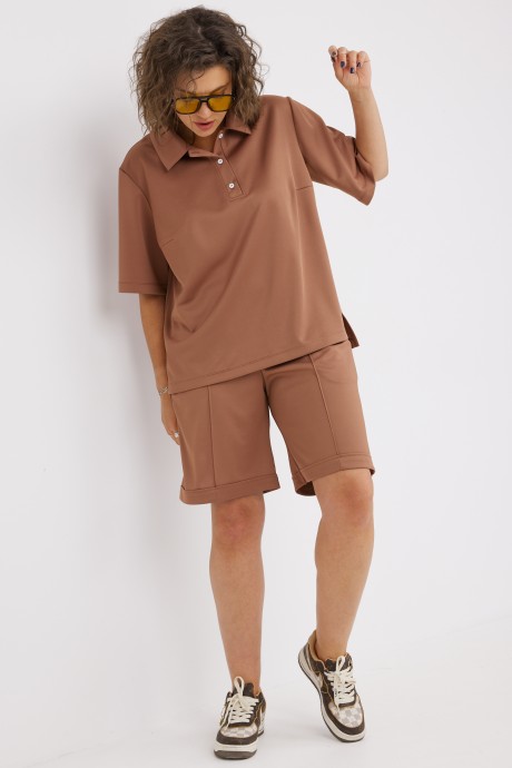 Костюм BegiModa 3092 двойка терракот размер 48-62 #4