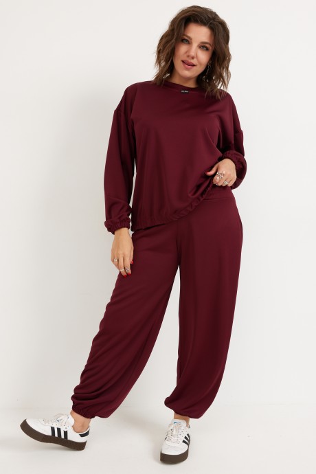Спортивный костюм BegiModa 3099 двойка вишня размер 48-62 #2