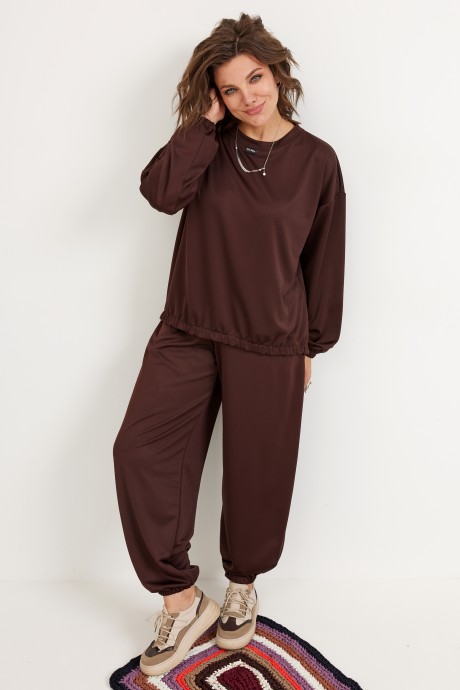 Спортивный костюм BegiModa 3099 двойка мокко размер 48-62 #2