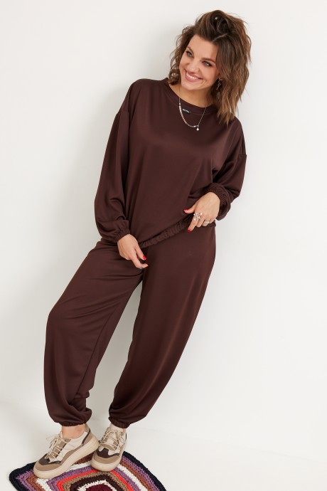 Спортивный костюм BegiModa 3099 двойка мокко размер 48-62 #4