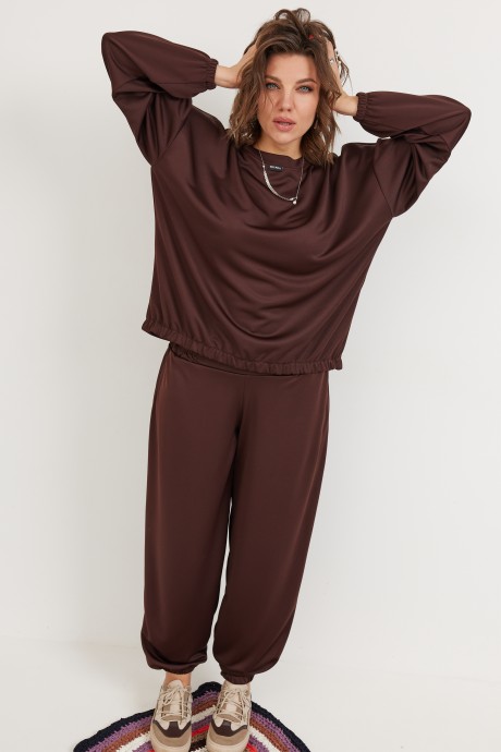 Спортивный костюм BegiModa 3099 двойка мокко размер 48-62 #5