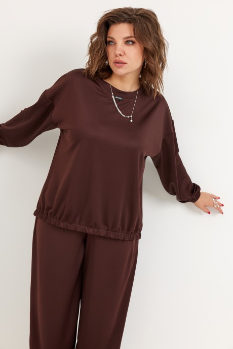 Спортивный костюм BegiModa 3099 двойка мокко размер 48-62 #6