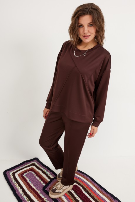 Спортивный костюм BegiModa 3100 двойка мокко размер 48-62 #3
