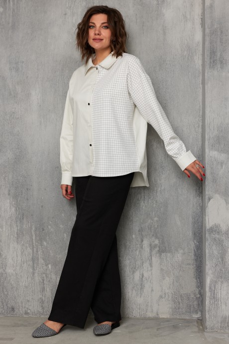 Рубашка BegiModa 4143 сливочный размер 48-62 #7