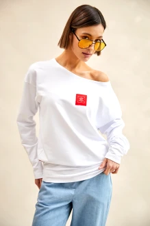 Джемпер (кофта) RIVOLI 2471 белый, красный