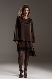 Блузка SILVERSPICE S-7528 шоколад