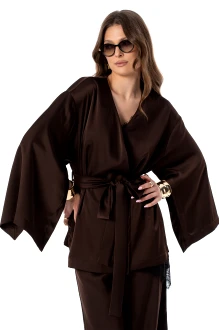 Блузка SILVERSPICE S-7638 шоколадная