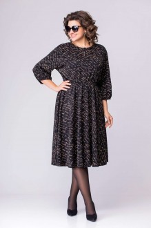Платье EVA GRANT 7035 капучино/черный #1