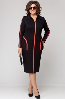 Вечернее платье EVA GRANT 7297 черный с оранжевым #1
