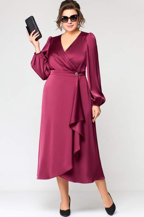 Вечернее платье EVA GRANT 7135 марсала размер 48-58 #2