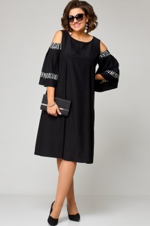 Платье EVA GRANT 7145 черный,зебра #1