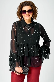 Блузка EVA GRANT 7221 принт горох