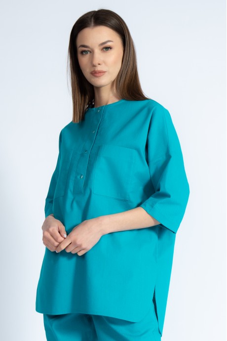 Рубашка KIVVIWEAR 4081-04 Морская волна размер 42-52 #1