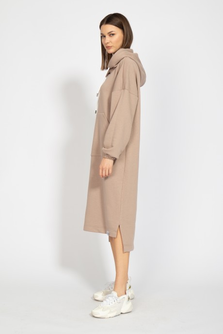 Платье KIVVIWEAR 4068 02 Кофе размер 42-52 #4