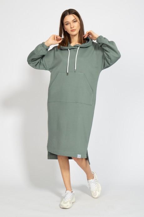Платье KIVVIWEAR 4068 03 Хаки размер 42-52 #9