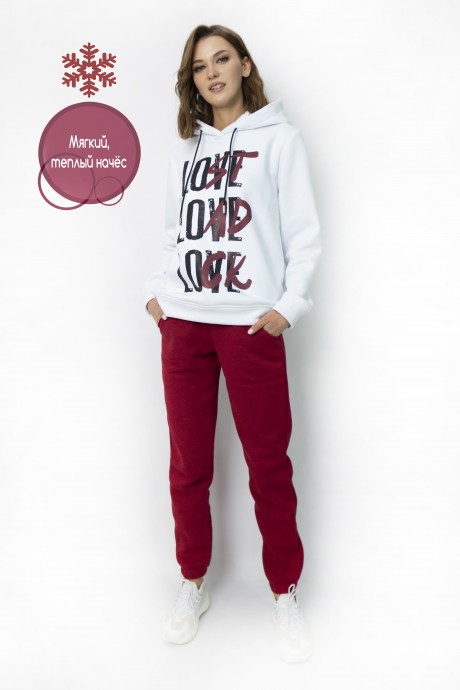 Худи KIVVIWEAR 4055 05 Белый/марсала размер 42-52 #1
