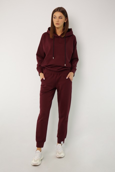 Джемпер (кофта) KIVVIWEAR 4015 07 Бордовый размер 42-52 #9