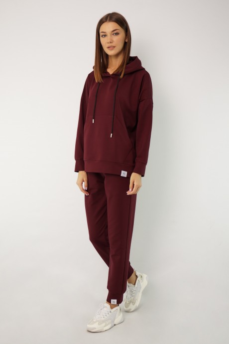 Джемпер (кофта) KIVVIWEAR 4015 07 Бордовый размер 42-52 #10