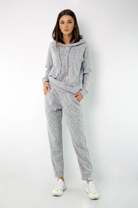 Спортивный костюм KIVVIWEAR 4046-4050 02 Светло-серый меланж размер 42-52 #4