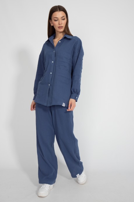Рубашка KIVVIWEAR 4126 04 синий размер 42-52 #3
