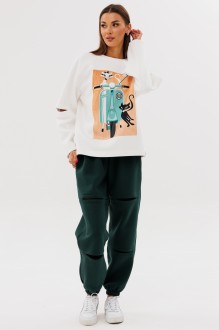 Спортивный костюм KIVVIWEAR 42234224 06 экрю,изумруд #1