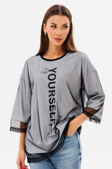 Джемпер (кофта) KIVVIWEAR 4227 03 черно-белый #1
