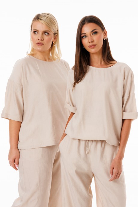 Джемпер (кофта) KIVVIWEAR 4285 02 кремовый размер 42-56 #1