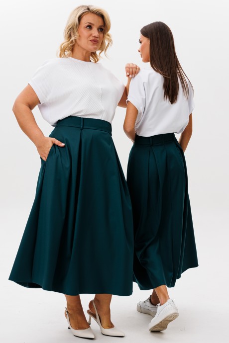Юбка KIVVIWEAR 4235 11 изумруд размер 42-58 #1