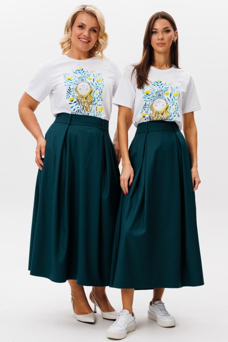 Юбка KIVVIWEAR 4235 11 изумруд размер 42-58 #2