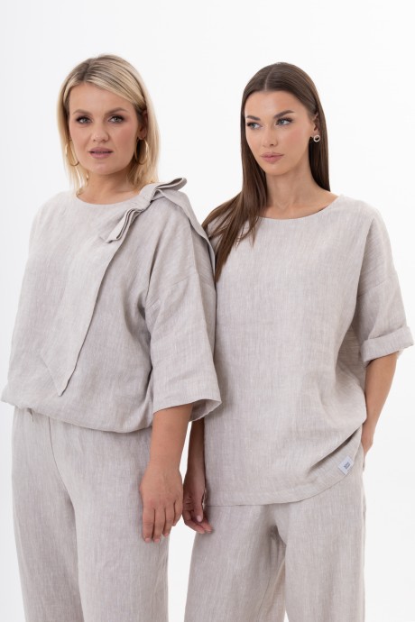 Блузка KIVVIWEAR 4316 02 бежевый размер 42-56 #1