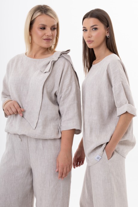Блузка KIVVIWEAR 4316 02 бежевый размер 42-56 #3