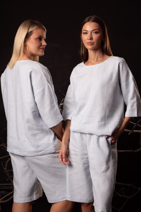 Блузка KIVVIWEAR 4316 03 голубой размер 42-56 #3