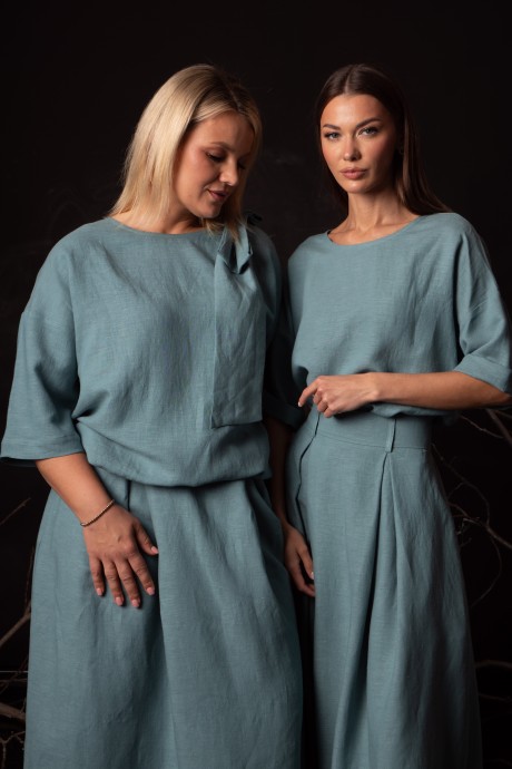 Блузка KIVVIWEAR 4316 04 нефрит размер 42-56 #4