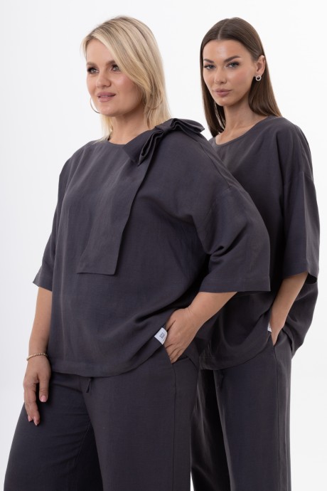 Блузка KIVVIWEAR 4316 07 графит размер 42-56 #3