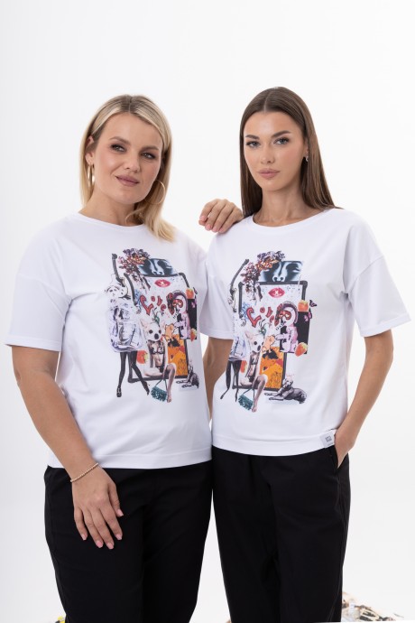 Майка KIVVIWEAR 4320 04 белый, рисунок размер 42-58 #1