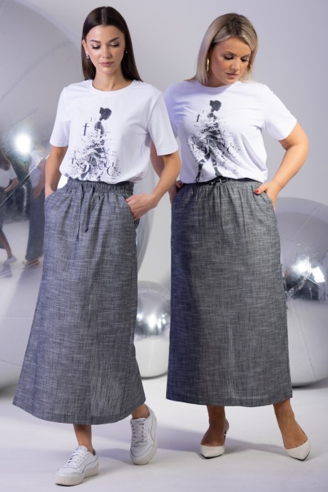 Юбка KIVVIWEAR 4322 01 графит размер 42-56 #1