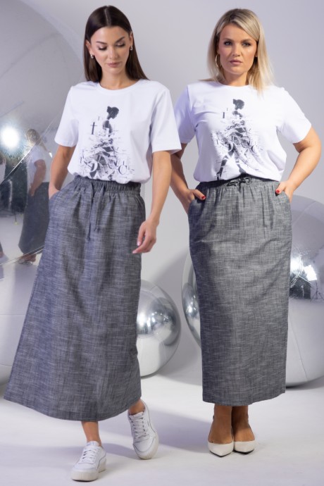 Юбка KIVVIWEAR 4322 01 графит размер 42-56 #2