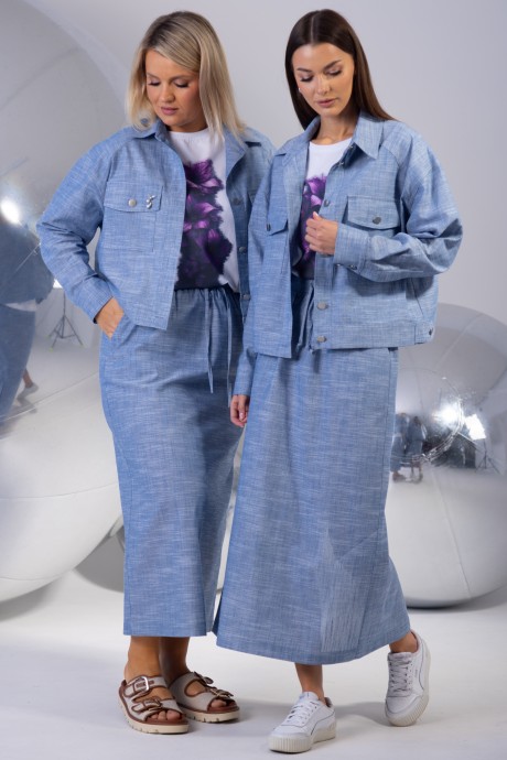 Юбка KIVVIWEAR 4322 03 голубой размер 42-56 #4